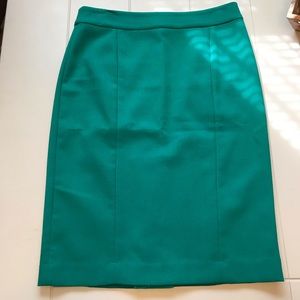 Ann Taylor Green Pencil Skirt